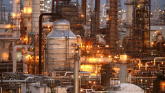 Texas City refinery dusk