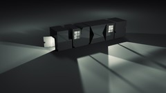 Text abstract House 3d