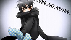 Text Anime kirigaya kazuto sword art online Kirito anime boys