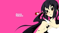 Text Anime pink background tank tops blush long hair anime 