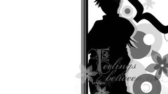 Text Anime silhouettes bleach kurosaki ichigo grayscale