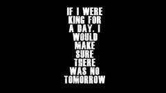 Text black and white king Typography black background 