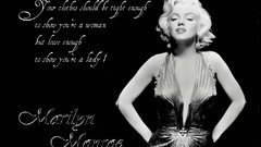 Text black and white woman letters dress black background 
