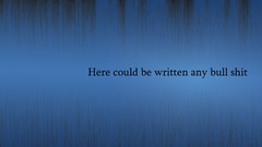 Text blue background funny Bull minimalistic