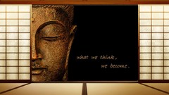 Text Buddha Zen think wooden floor Quotes