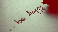 Text calligraphy happy writing