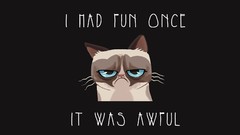 Text cats meme minimalistic artwork grumpy cat Quotes Tarder 