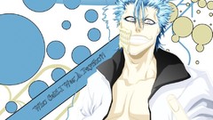 Text circles arrows blue hair smiling bleach Espada grimmjow 