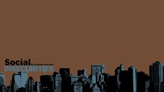 Text cityscapes brown background propaganda minimalistic artwork
