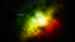 Text clocks rainbows Space