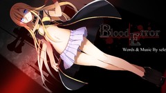 Text collar navel coat legs blondes skirts long hair anime 