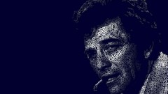 Text Columbo TV series minimalistic typographic portrait