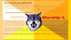 Text Courage Wolf
