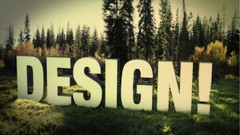 Text design forests realistic