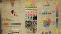 Text design Typography colors shapes diagram color spectrum 