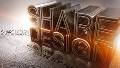 Text design Typography font 3d renders