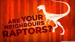 Text Dinosaurs red background funny raptors