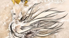 Text dress armor blondes anime girls saber lily hair bow fate 