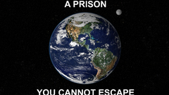 Text Earth prison end