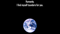 Text Earth tsundere