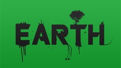 Text Earth Typography Simple