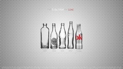Text Evolution bottles coca-cola minimalistic