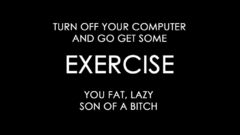 Text exercises motivational posters