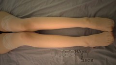 Text feet lies lace legs stockings artistic