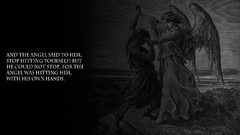 Text fight monochrome angels grayscale Married to the Sea