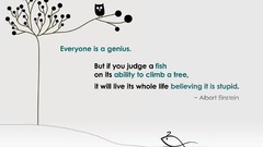 Text genius fish Albert Einstein judge Quotes