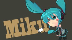 Text gray background headphones tie Chibi angry stockings 