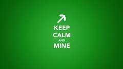 Text Green minecraft minimalistic Keep Calm and