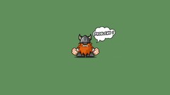 Text Green Warriors funny green background gnome dwarfs 