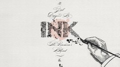 Text hands Typography white background ink drawings ink blot