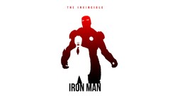 Text hero white background Iron Man silhouettes posters fan art 
