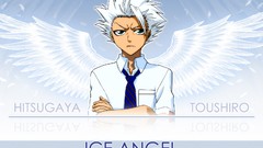 Text ice wings tie white hair bleach Hitsugaya Toshiro arms 