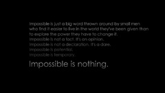Text impossible is nothing