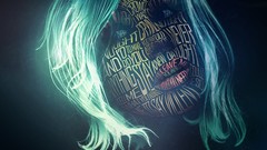 Text light woman Typography digital art