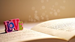 Text love Books letter gum