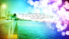 Text love god colors bokeh orbs