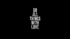 Text love Typography black background