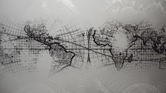Text Maps grayscale world map