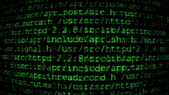 Text matrix Linux command green text