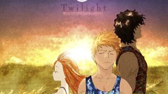 Text moon wheat Anime bleach kurosaki ichigo inoue orihime 