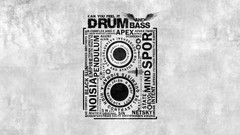 Text Music drum and bass