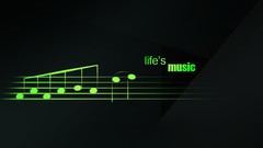 Text Music Green Typography