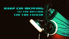 Text Music woman headphones sound beat