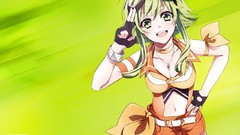 Text navel Shorts gloves green background belts bracelets 