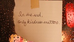 Text paper notes bokeh water drops