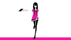 Text pink Shoes glasses dress white background Jewelry Shorts 